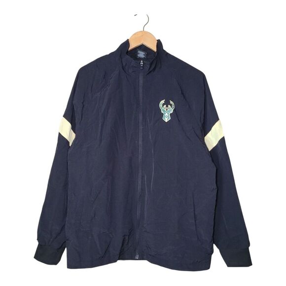NBA Other - NWT Milwaukee Bucks NBA Ultra Game Adult Medium Zip-Up Black Windbreaker Jacket